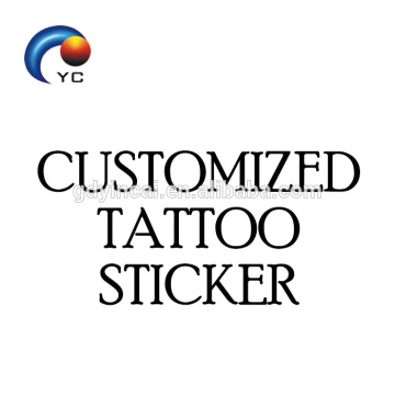 Customized Temporary Tattoo Sticker Service